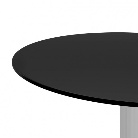 Table basse Noir 40 cm Verre trempé