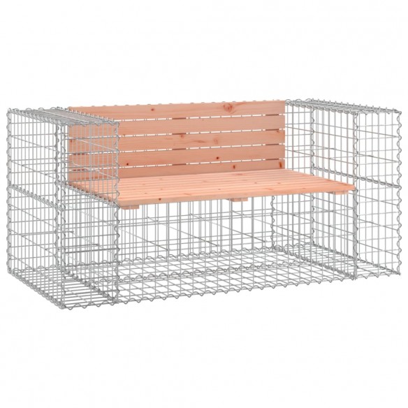 Banc jardin design gabion 143x71x65,5 cm bois massif de douglas