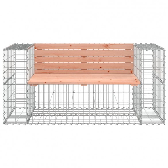 Banc jardin design gabion 143x71x65,5 cm bois massif de douglas