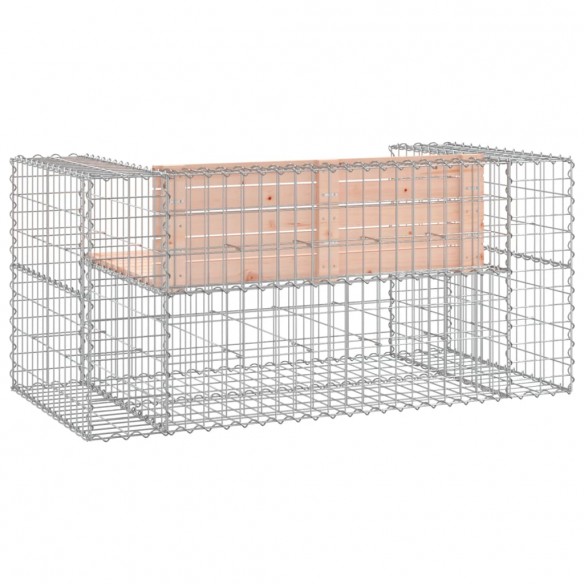 Banc jardin design gabion 143x71x65,5 cm bois massif de douglas