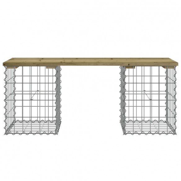 Banc de jardin design gabion 103x31x42 cm bois de pin imprégné