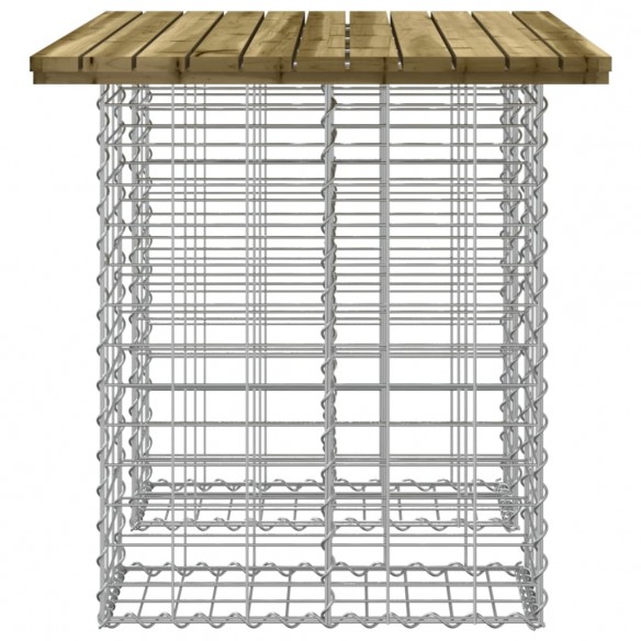 Banc de jardin design gabion 100x70x72 cm bois de pin imprégné