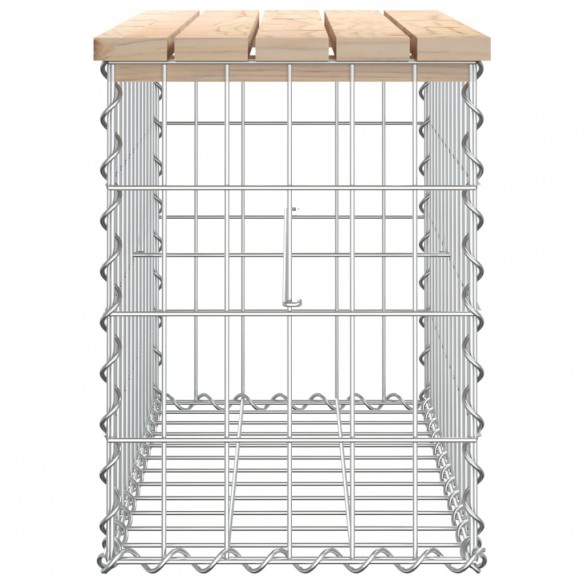 Banc de jardin design de gabion 63x31,5x42cm bois massif de pin