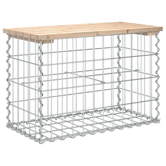 Banc de jardin design de gabion 63x31,5x42cm bois massif de pin