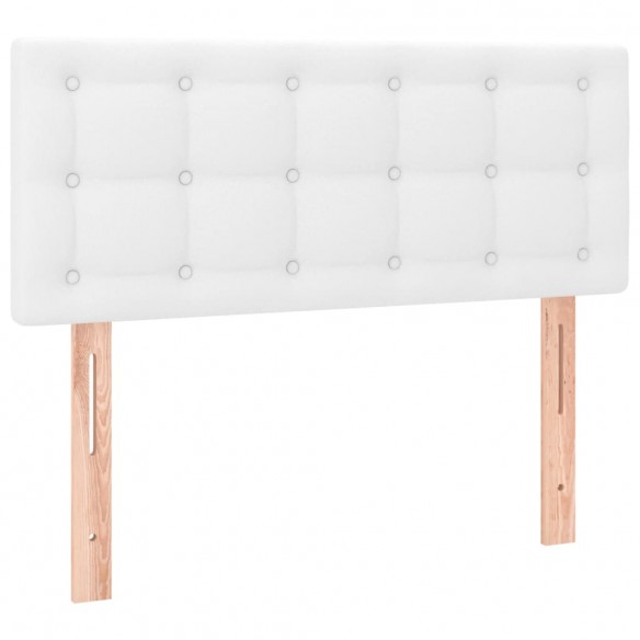 Sommier à lattes de lit avec matelas et LED Blanc 90x200cm