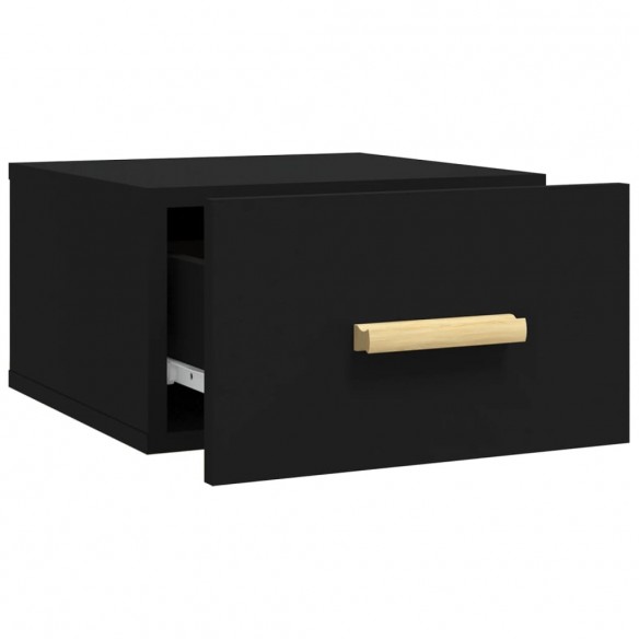 Tables de chevet murales 2 pcs noir 35x35x20 cm