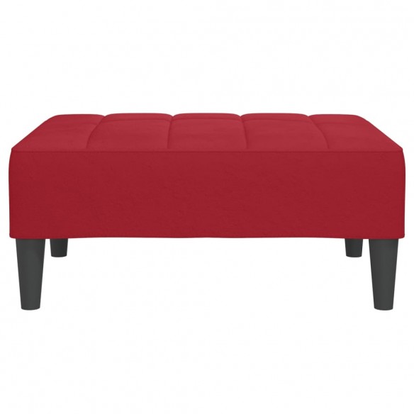 Repose-pied Rouge bordeaux 78x56x32 cm Velours