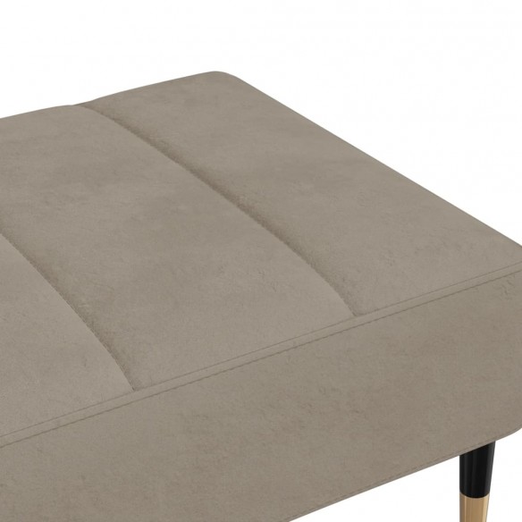 Repose-pied Gris clair 78x56x32 cm Velours