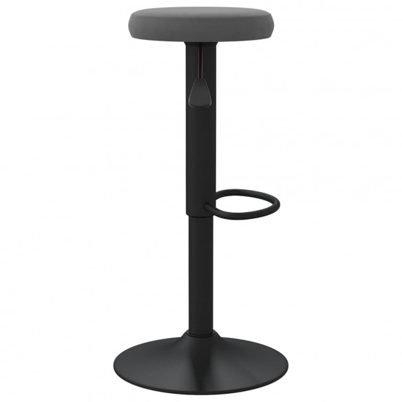 Tabourets de bar lot de 2 gris foncé velours