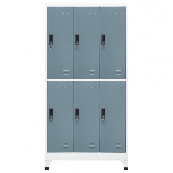 Armoire à casiers Gris clair et gris foncé 90x45x180 cm Acier