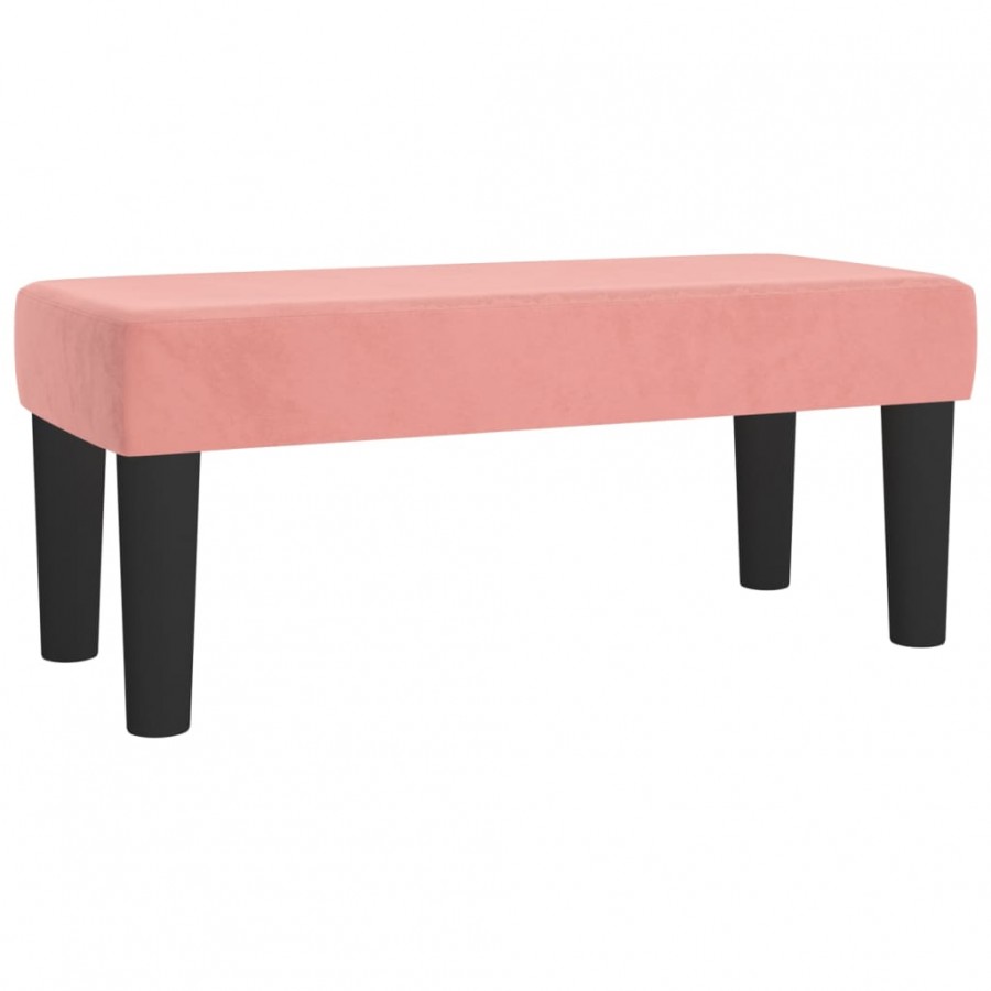 Banc Rose 70x30x30 cm Velours