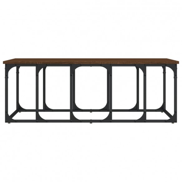 Table basse chêne marron 100x50x35,5 cm bois d'ingénierie