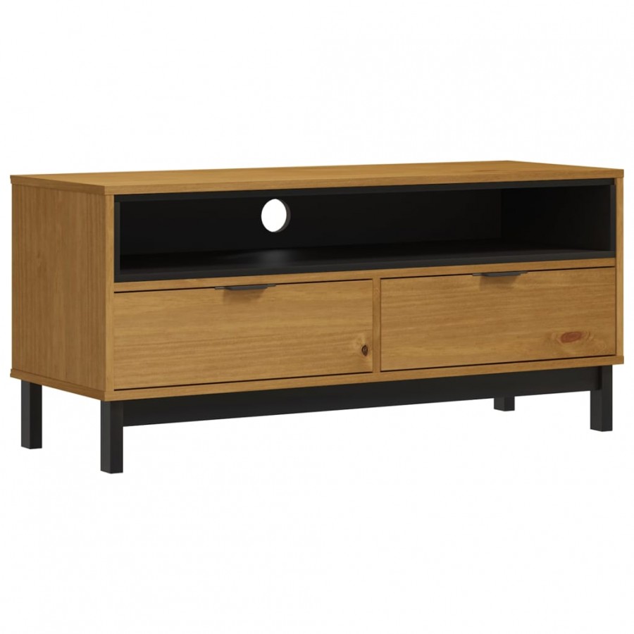 Meuble TV FLAM 110x40x50 cm bois massif de pin Meuble TV FLAM 110x40x50 cm bois massif de pin