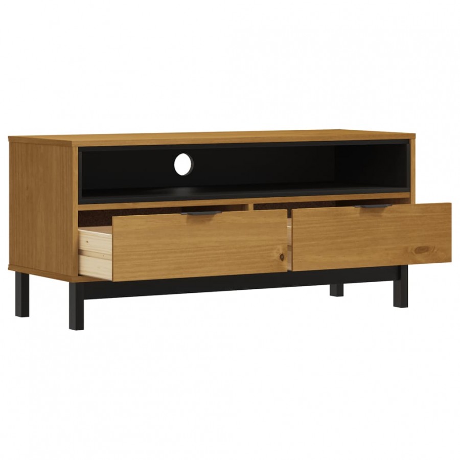 Meuble TV FLAM 110x40x50 cm bois massif de pin Meuble TV FLAM 110x40x50 cm bois massif de pin