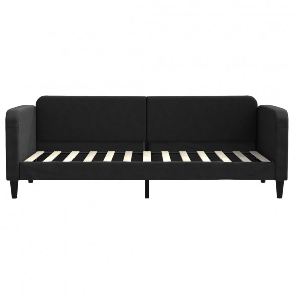 Lit de repos noir 80x200 cm tissu