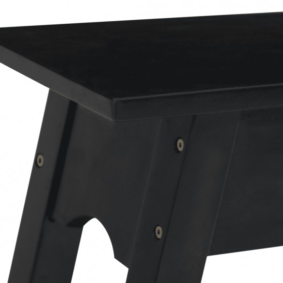 Table console noir 110x30x75 cm bois massif d'acajou