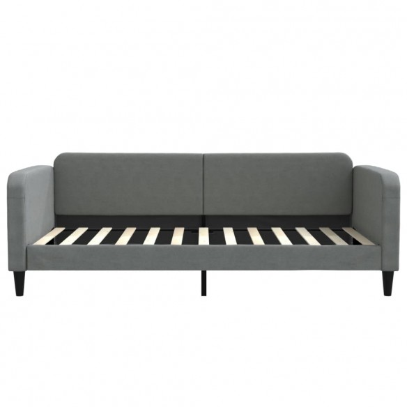 Lit de repos gris foncé 100x200 cm tissu