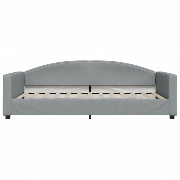 Lit de repos gris clair 100x200 cm tissu