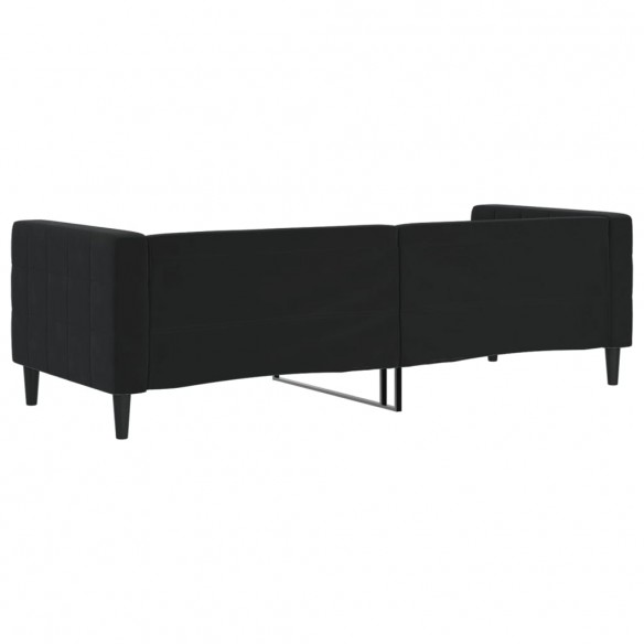 Lit de repos noir 80x200 cm velours