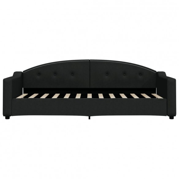 Lit de repos noir 80x200 cm tissu