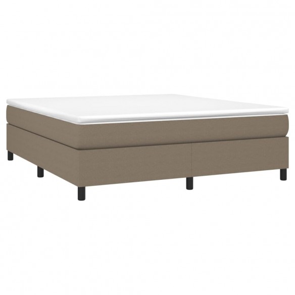 Sommier à lattes de lit avec matelas Taupe 180x200 cm Tissu