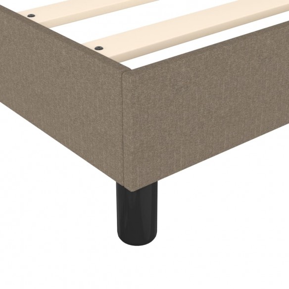 Cadre de lit avec matelas Taupe 180x200 cm Tissu