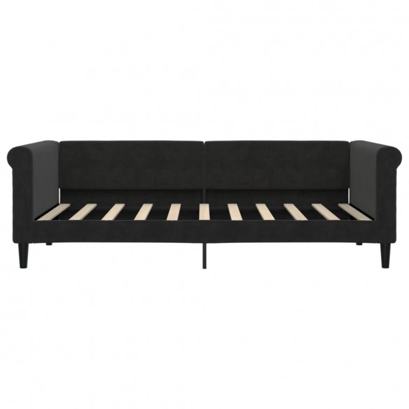 Lit de repos noir 90x190 cm velours