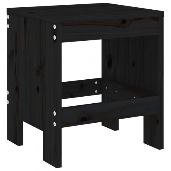 Tabourets de jardin 2 pcs noir 40x36x45 cm bois massif de pin