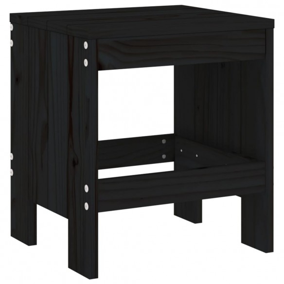 Tabourets de jardin 2 pcs noir 40x36x45 cm bois massif de pin