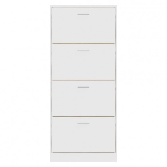 Armoire à chaussures Blanc 63x24x147 cm Bois d'ingénierie