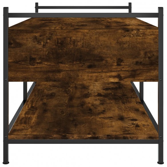 Table basse chêne fumé 99x50x50 cm bois d'ingénierie