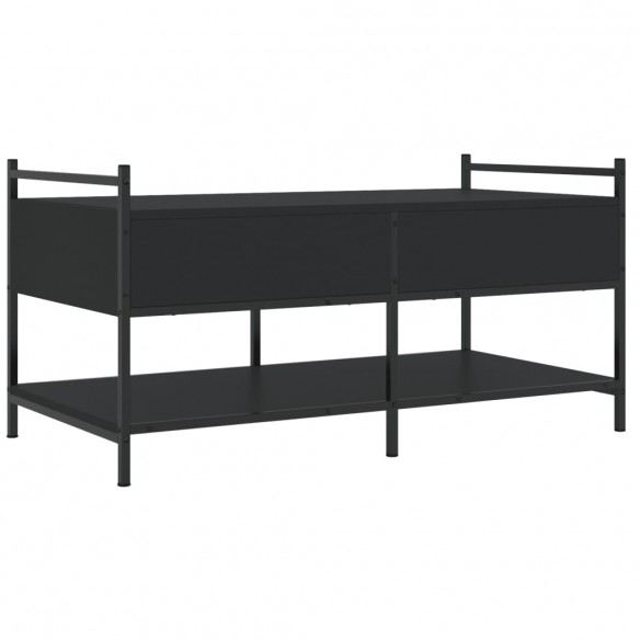 Table basse noir 99x50x50 cm bois d'ingénierie