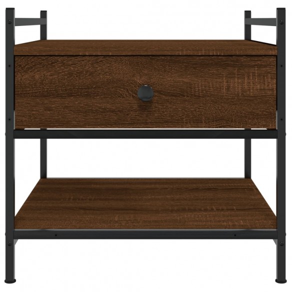 Table basse chêne marron 50x50x50 cm bois d'ingénierie