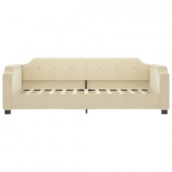 Lit de repos crème 80x200 cm tissu