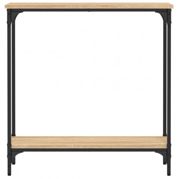 Table console chêne sonoma 75x22,5x75 cm bois d'ingénierie