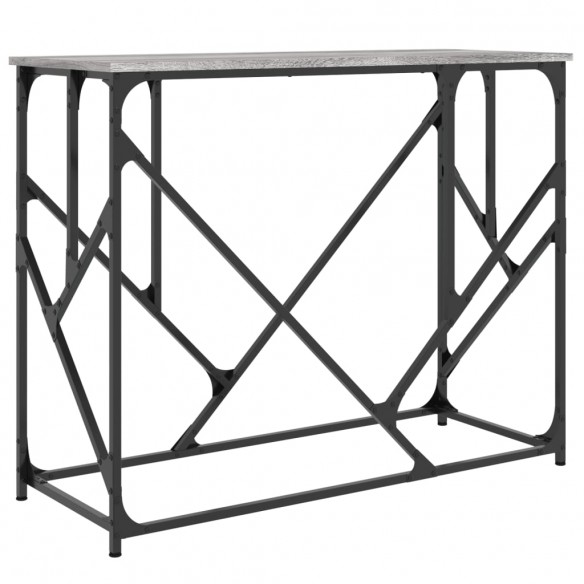 Table console sonoma gris 100x40x80 cm bois d'ingénierie