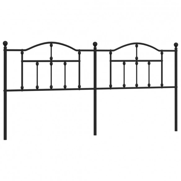 Tête de lit métal noir 193 cm