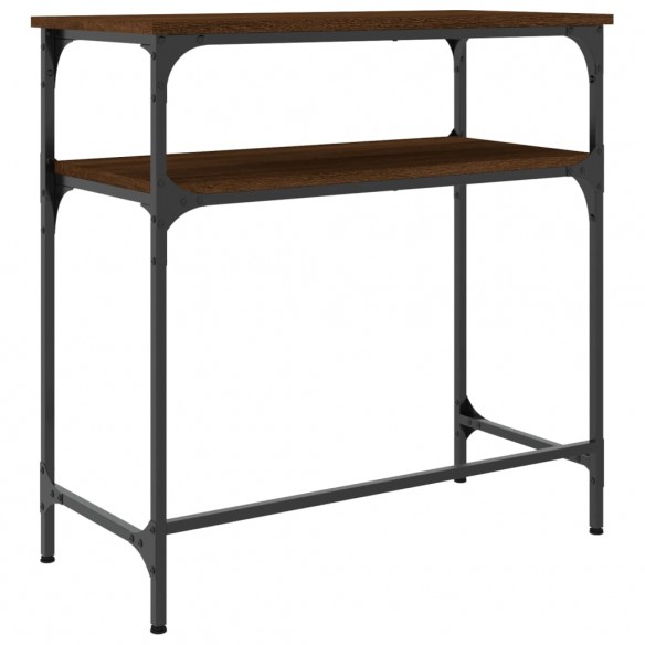 Table console chêne marron 75x35,5x75 cm bois d'ingénierie