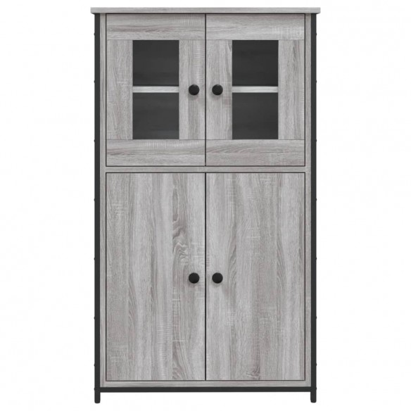 Buffet haut sonoma gris 62x32x106,5 cm bois d'ingénierie