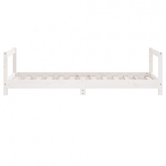 Cadre de lit pour enfant blanc 80x160 cm bois de pin massif