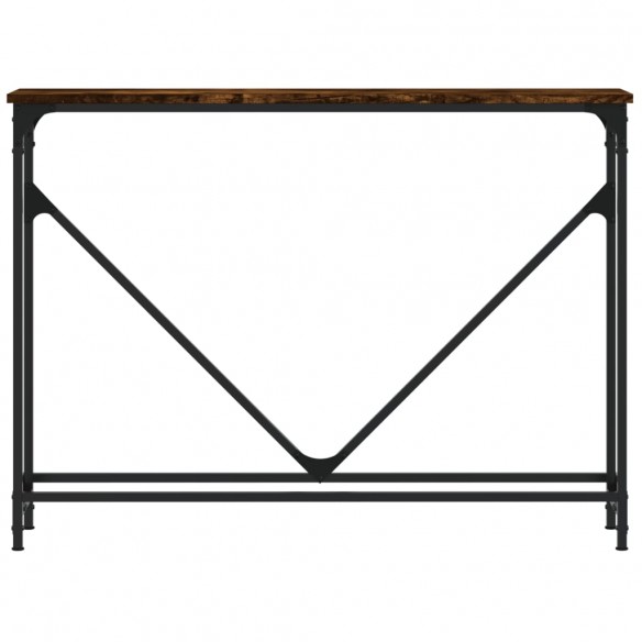 Table console chêne fumé 102x22,5x75 cm bois d'ingénierie