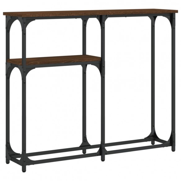 Table console chêne marron 90x22,5x75 cm bois d'ingénierie