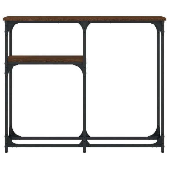 Table console chêne marron 90x22,5x75 cm bois d'ingénierie