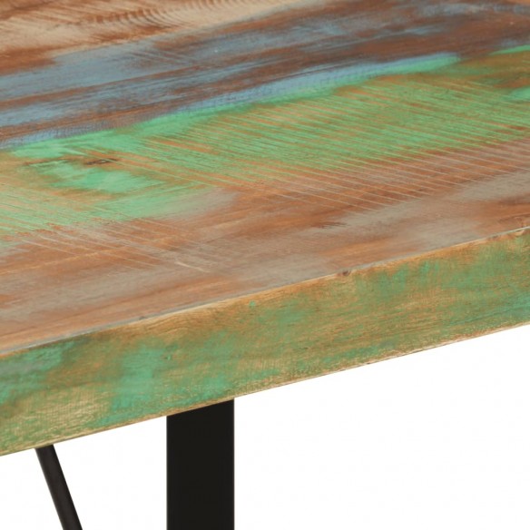 Table de bar 110x55x107 cm bois massif de récupération et fer