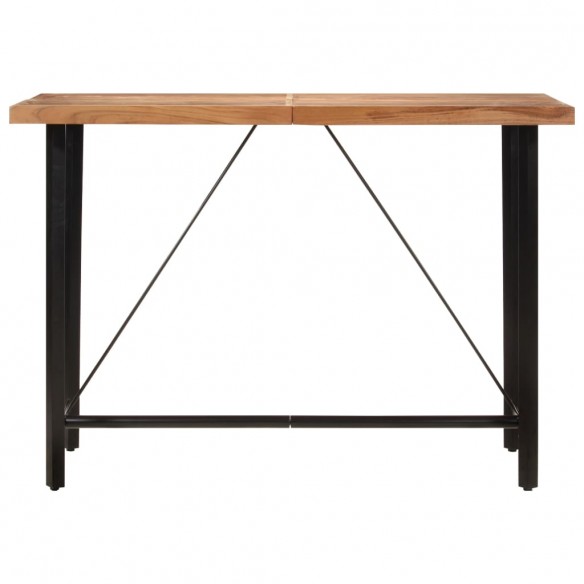 Table de bar 150x70x107 cm bois massif d'acacia et fer