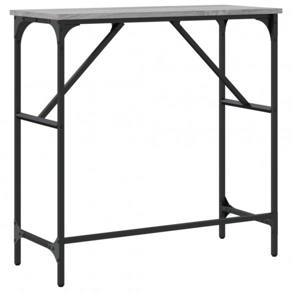 Table console sonoma gris 75x32x75 cm bois d'ingénierie