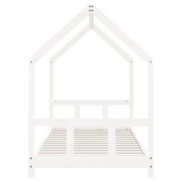 Cadre de lit pour enfants blanc 90x190 cm bois de pin massif