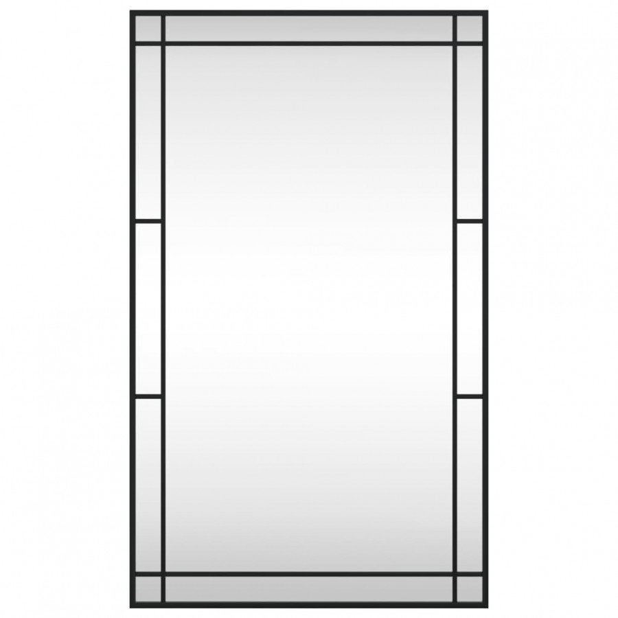 Miroir mural noir 60x100 cm rectangulaire fer