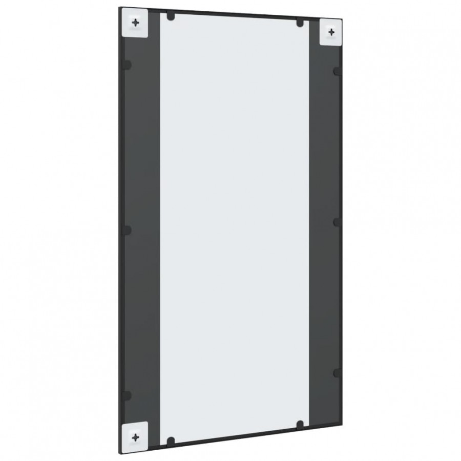 Miroir mural noir 60x100 cm rectangulaire fer