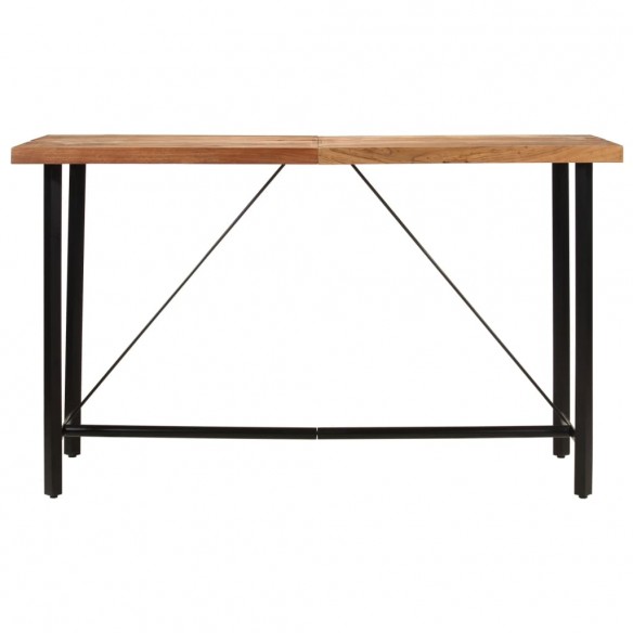 Table de bar 180x70x107 cm bois massif d'acacia et fer